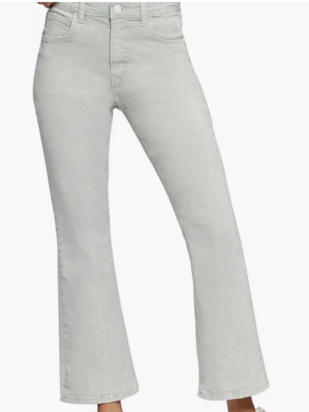 CURRENT ELLIOTT The Boulevard Misty Bootcut Jean Cropped Seafoam Green 28